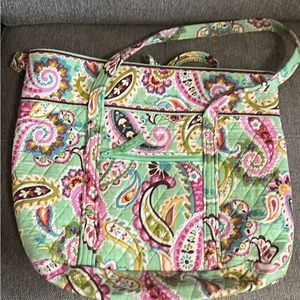 Vera Bradley green paisley tote